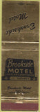 Matchbook Cover - Brookside Motel Alexandria VA