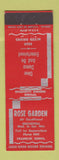 Matchbook Cover - Rose Garden Restaurant Franklin PA