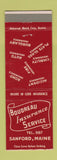 Matchbook Cover - Boudreau Insurance Sanford ME low phone #