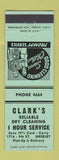 Matchbook Cover - Clark's Dry Cleaning Greeley Colorado low phone #