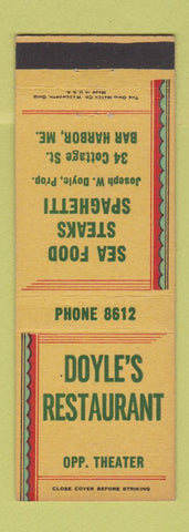 Matchbook Cover - Doyle's Restaurant Bar Harbor ME