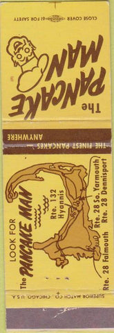 Matchbook Cover - Pancake Man Yarmouth Falmouth Dennisport
