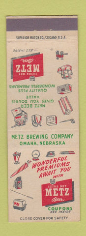 Matchbook Cover - Metz Beer Omaha NE