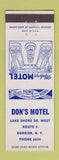 Matchbook Cover - Don's Motel Dunkirk NY