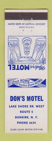 Matchbook Cover - Don's Motel Dunkirk NY