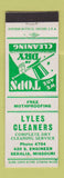 Matchbook Cover - Lyles Cleaners Sedalia MO low phone #