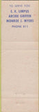 Matchbook Cover - Limpus Realty Carbondale IL wear