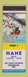 Matchbook Cover - Hane Liquor Beer Frederick MD low phone #