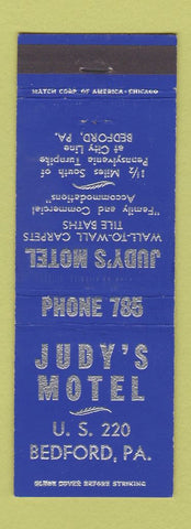 Matchbook Cover - Judy's Motel Bedford PA low phone #