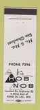 Matchbook Cover - The Hob Nob Fond Du Lac WI