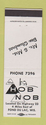 Matchbook Cover - The Hob Nob Fond Du Lac WI