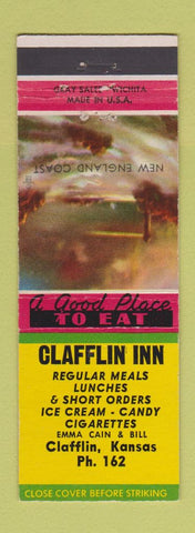 Matchbook Cover - Clafflin Inn Clafflin KS low phone #