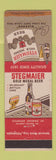 Matchbook Cover - Stegmaier Beer Wilkes Barre PA