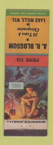 Matchbook Cover - AR Blossom Chiropractor Lake Mills WI Low phone #