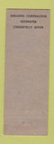 Matchbook Cover - James Decker Building Contractor Cheyenne WY RED