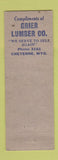 Matchbook Cover - Jas Decker Contractor Cheyenne WY Fishing scene