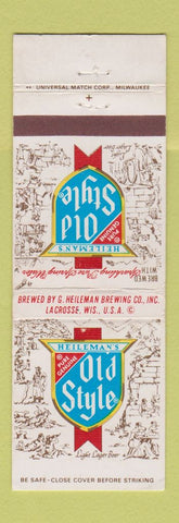 Matchbook Cover - Heileman's Old Style Beer LaCrosse WI