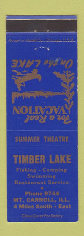 Matchbook Cover - Timber Lake Mount Carroll IL