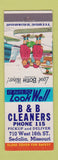 Matchbook Cover - B&B Cleaners Sedalia MO low phone #