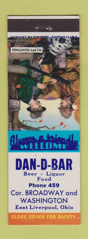 Matchbook Cover - Dan D Bar East Liverpool OH low phone #