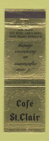 Matchbook Cover - Cafe ST Clair Memphis TN