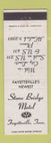Matchbook Cover - Stone Bridge Motel Fayetteville TN