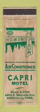 Matchbook Cover - Capri Motel Knoxville TN