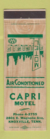Matchbook Cover - Capri Motel Knoxville TN