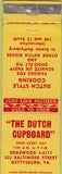 Matchbook Cover - Dutch Cupboard Gettysburg PA CREASES