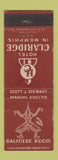 Matchbook Cover - Hotel Claridge Memphis TN Balinese Room WEAR