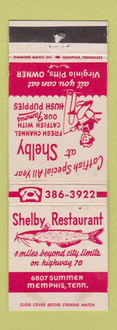 Matchbook Cover - Shelby Restaurant Memphis TN Hush Puppies WEAR