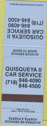 Matchbook Cover - Quisqueya Car Service NYC? Puerta A Puerta