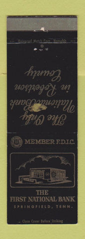 Matchbook Cover - First National Bank Springfield TN WORN