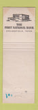 Matchbook Cover - First National Bank Springfield TN WORN