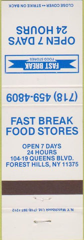 Matchbook Cover - Fast Break Food Stores Forest Hills NY