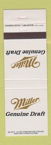 Matchbook Cover - Miller Genuine Draft Beer