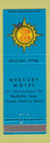 Matchbook Cover - Mercury Motel Nashville TN Quality Motels