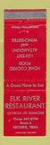 Matchbook Cover - Elk River Restaurant Decherd TN WEAR