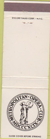 Matchbook Cover - Metropolitan Opera Club NYC?