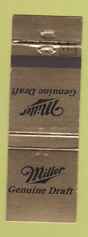 Matchbook Cover - Miller Genuine Draft Beer