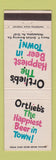Matchbook Cover - Ortlieb's Beer Philadelphia PA