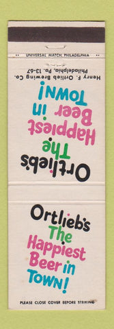 Matchbook Cover - Ortlieb's Beer Philadelphia PA