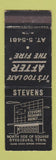 Matchbook Cover - Stevens Insurance Agency Dyersburg TN