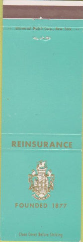 Matchbook Cover - Reinsurance Sterling insurance Worldwide