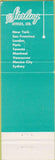 Matchbook Cover - Reinsurance Sterling insurance Worldwide
