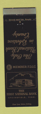 Matchbook Cover - First National Bank Springfield TN WEAR