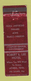 Matchbook Cover - Robert E Lee Hotel Athens TN WEAR