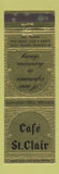 Matchbook Cover - Cafe ST Clair Memphis TN