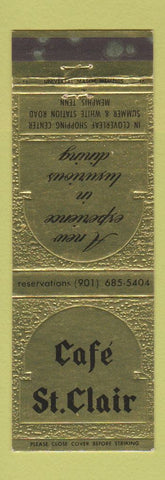 Matchbook Cover - Cafe ST Clair Memphis TN