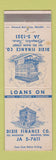 Matchbook Cover - Dixie Finance Memphis TN WEAR